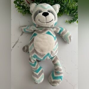 Little Miracles Blue Grey  Plush Teddy Bear Stuffed Animal Rattle Baby Toddler